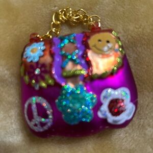 Christbaumschmuck Glas glitter handbag ornament Christmas tree ornament